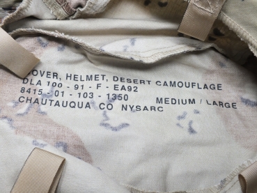 Preview: US Army PASGT 6 color Desert chocolate Helmet Tarnbezug